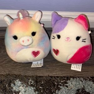2 Squishmallows - Kitty Tiffany & Unicorn Esmeralda (both included in purchase)